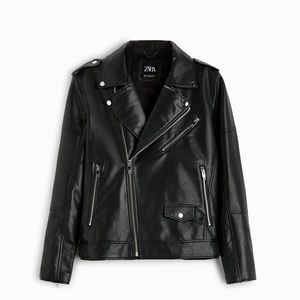 ZARA FAUX LEATHER BIKER JACKET